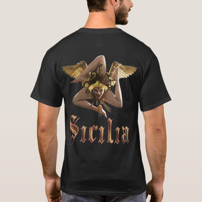 Camiseta Sicília / Siciliana Medusa Chiaroscuro T-Shirt (Verso)