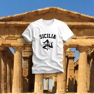 Camiseta Siciliano - Trinacria Preta