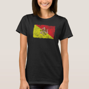 CAMISETA SICILY ITALY FLAG SICILIA PALERMO TRISKELION