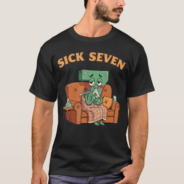 Camiseta Sick Seven 67 Halloween Costume Fun Wordplay Desig (Frente)