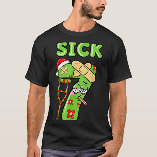 Camiseta Sick Seven Meme 67 Number Santa Hat Christmas Men  (Frente)