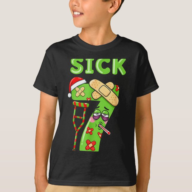 Camiseta Sick Seven Meme 67 Six Seven Santa Hat Christmas P (Frente)