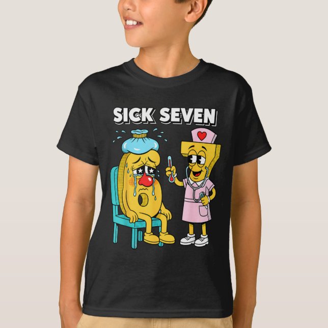 Camiseta Sick Seven Meme Six Seven Sick 7 Funny Nurse Women (Frente)