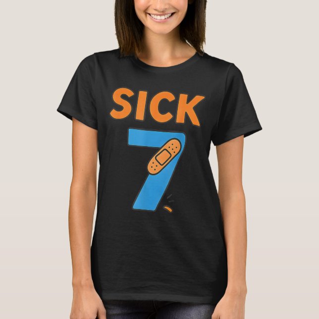 Camiseta Sick Seven Meme Tee Six Seven Fun Wordplay  (Frente)