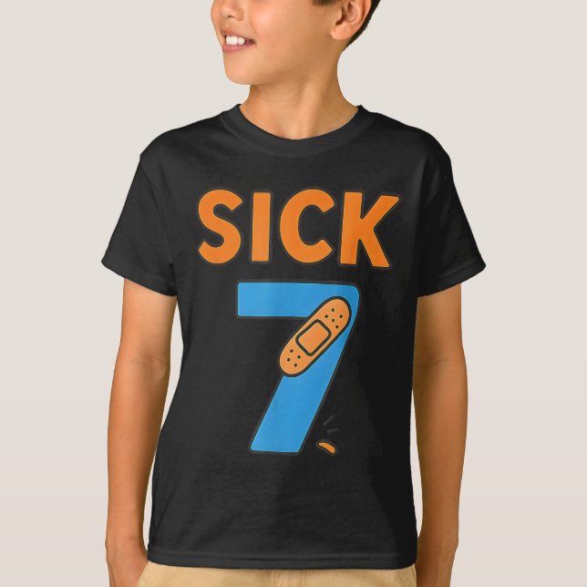 Camiseta Sick Seven Meme Tee Six Seven Fun Wordplay  (Frente)