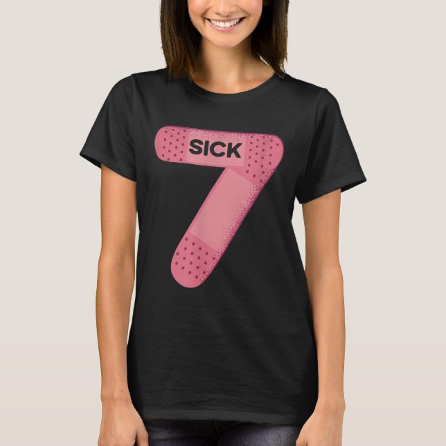Camiseta Sick Seven Meme Tee Six Seven Funny Wordplay  (Frente)