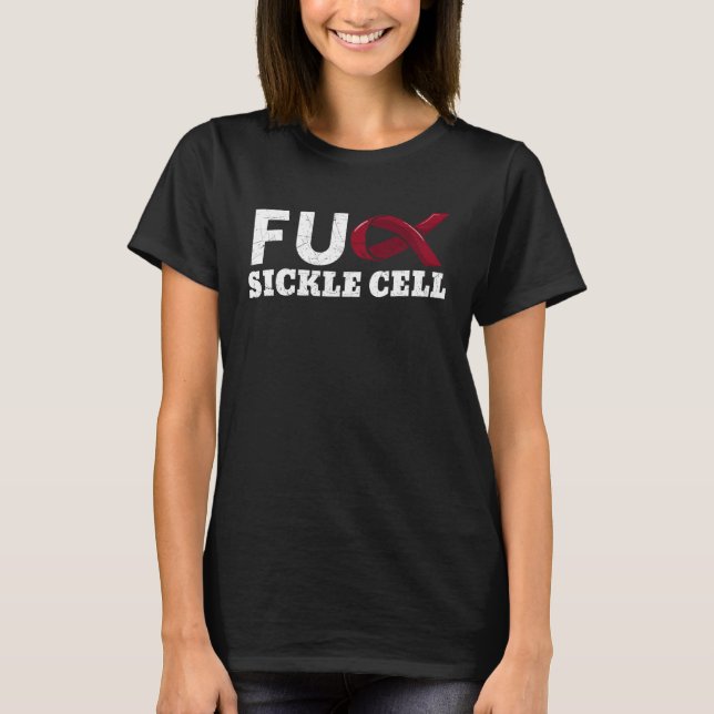 Camiseta Sickle Cell Disease Burgundy Ribbon Blood Disorder (Frente)