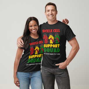 Camiseta SICKLE CELL SUPPORT SQUAD Nome Personalizado