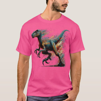 Camiseta Sicterro do Velociraptor de Arte de Ação