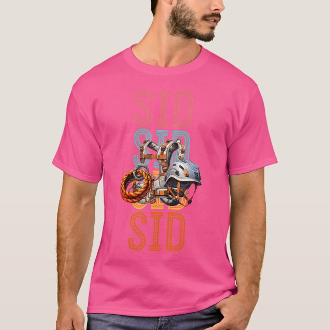Camiseta Sid Personalizado Aficionado de Escalada em Rocha (Frente)