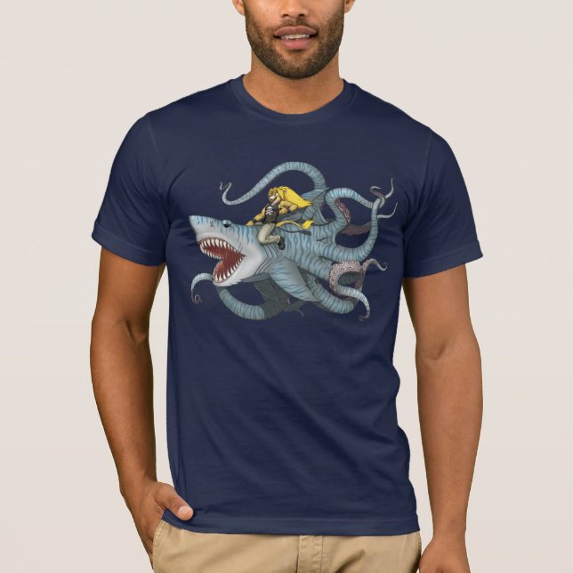 Camiseta Sid que monta Sharktopus (Frente)