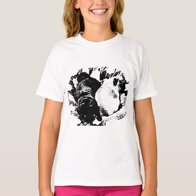 Camiseta Side-by-Side Pugs at Rest (Frente)
