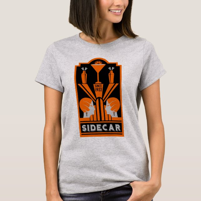 Camiseta Sidecar Cocktail Art Deco (Frente)