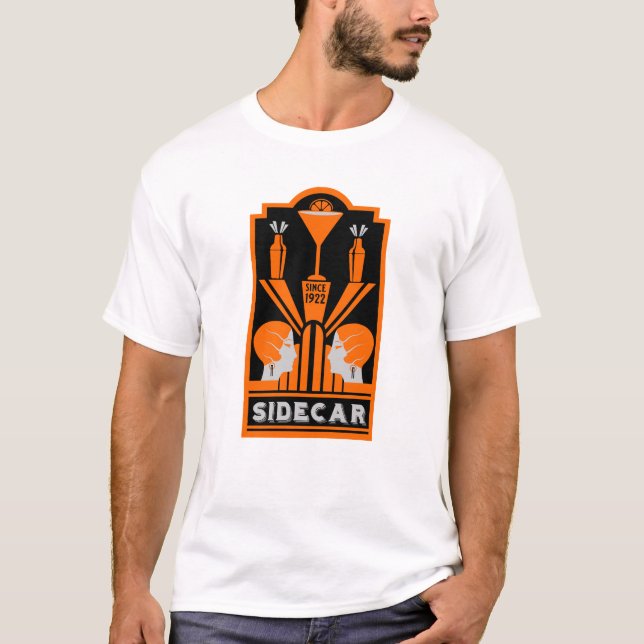 Camiseta Sidecar Cocktail Art Deco (Frente)