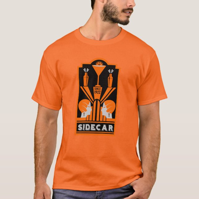 Camiseta Sidecar Cocktail Art Deco (Frente)
