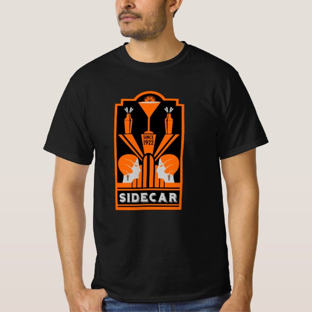 Camiseta Sidecar Cocktail Art Deco (Frente)