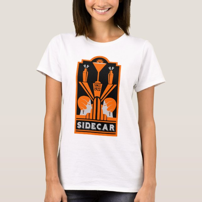 Camiseta Sidecar Cocktail Art Deco (Frente)