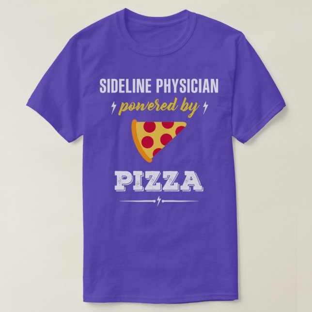 Camiseta Sideline Physician Powered By Pizza (Frente do Design)