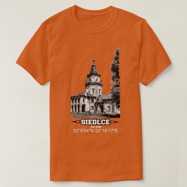 Camiseta Siedlce Town Est 1448 (Frente do Design)