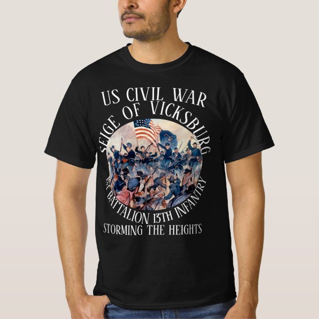 CAMISETA SIEGE DE VICKSBURG, US CIVIL WAR 1RUA BATTALION 13 (Frente)