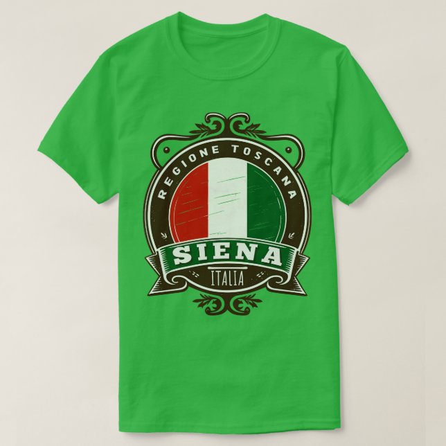 Camiseta Siena Italia Retro Style Design (Frente do Design)