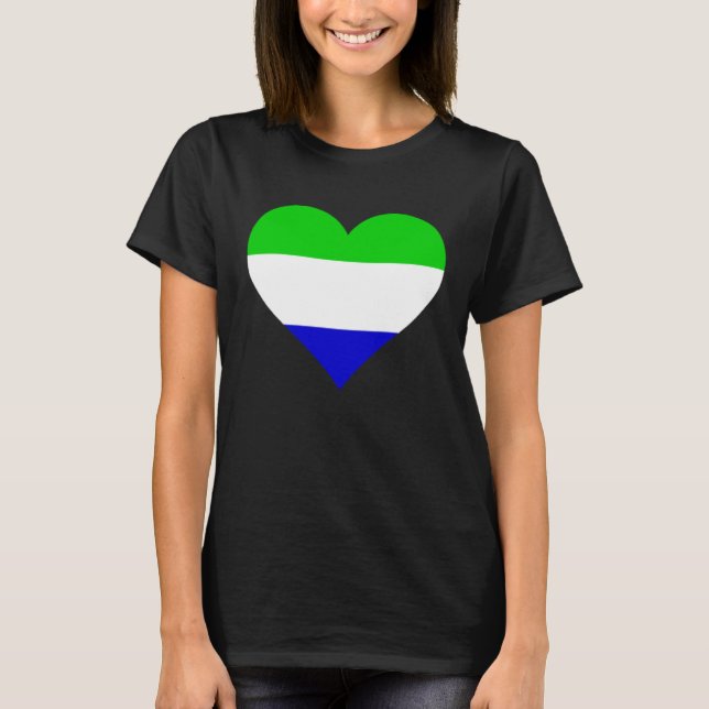 Camiseta Sierra Leone Flag Heart Sierra Leone Gifts Love Si (Frente)