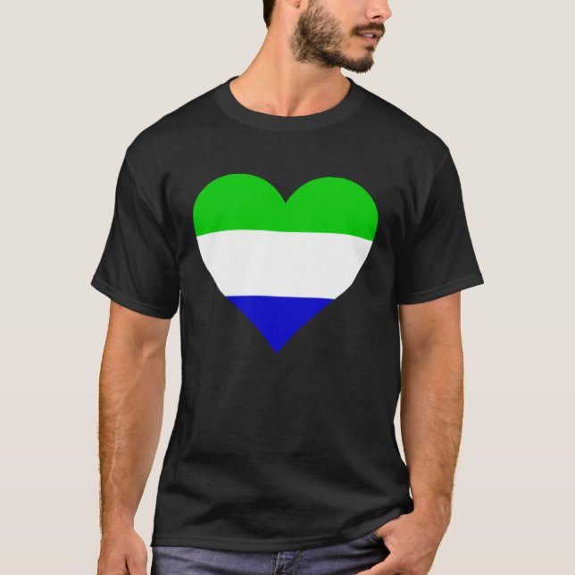 Camiseta Sierra Leone Flag Heart Sierra Leone Gifts Love Si (Frente)