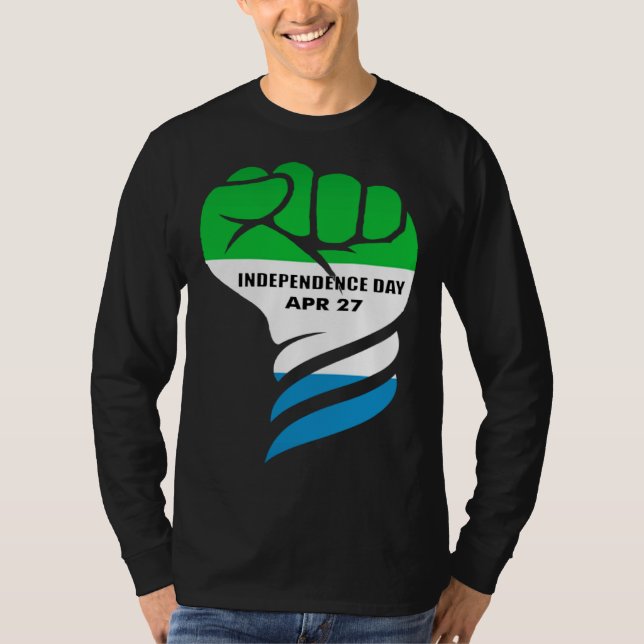 Camiseta Sierra Leone independence day Black Pride Sweet Sa (Frente)