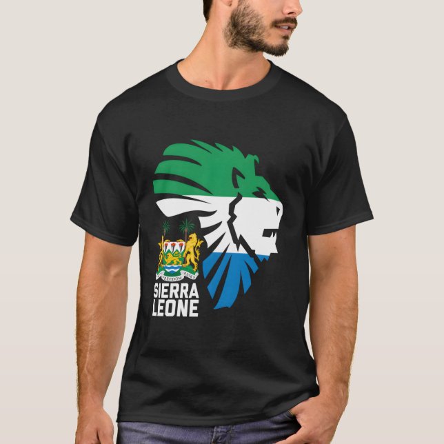 Camiseta Sierra Leone Lion Africa Diaspora Gift (Frente)