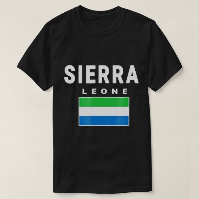 Camiseta Sierra Leone T-shirt Tee Flag souvenir Freetown (Frente do Design)