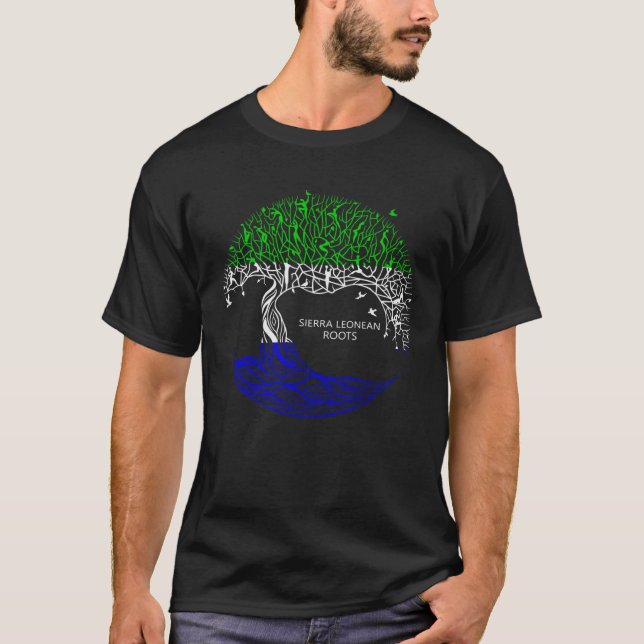 Camiseta Sierra Leonean Roots Sierra Leone Flag (Frente)