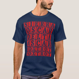 Camiseta Sierra Oscar Delta Oscar Fotrot Fotrot Engraçado