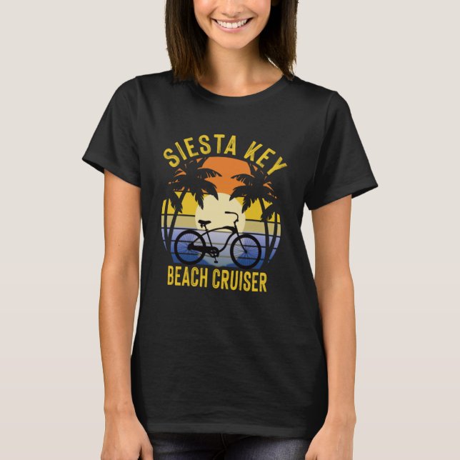 Camiseta Siesta Key Beach Cruiser Flórida Golfo Pérsico Vac (Frente)