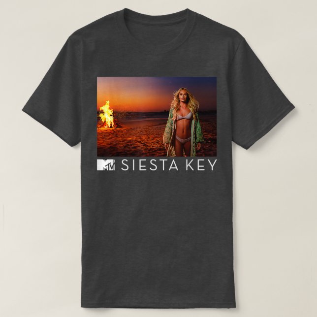 Camiseta Siesta Key Beach E Girl (Frente do Design)