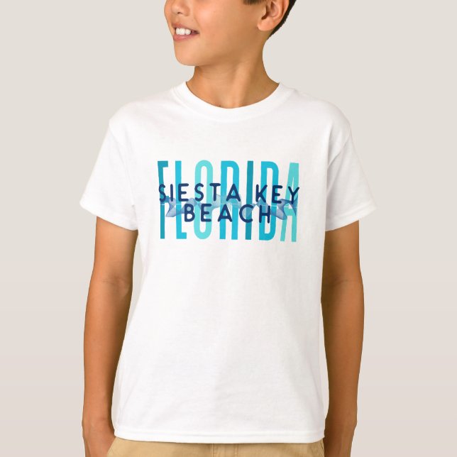 Camiseta Siesta Key Beach Florida (Ocean Waves) (Frente)