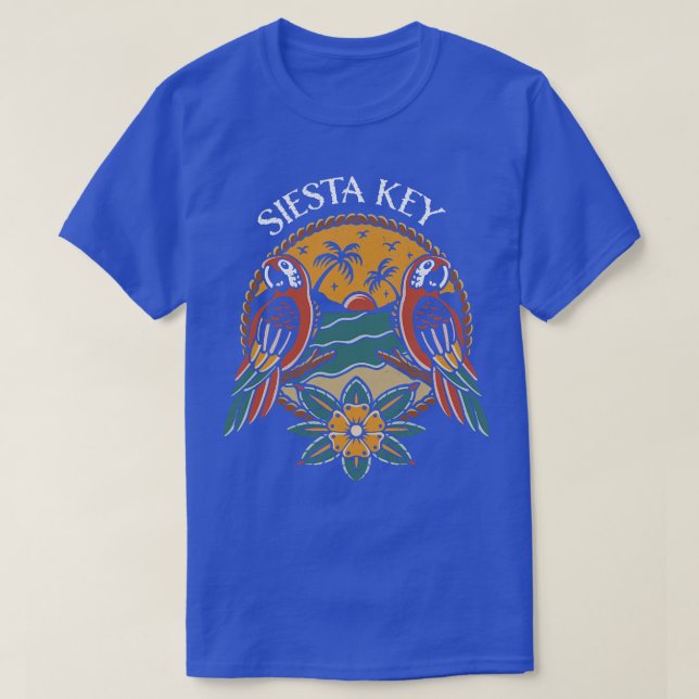 Camiseta Siesta Key Florida West Coast Beaches (Frente do Design)