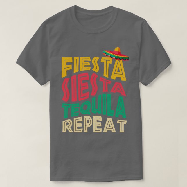 Camiseta Siesta Tequila Repeat (Frente do Design)