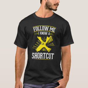 Camiseta Siga-me, eu sei um atalho Free Runner Parkour