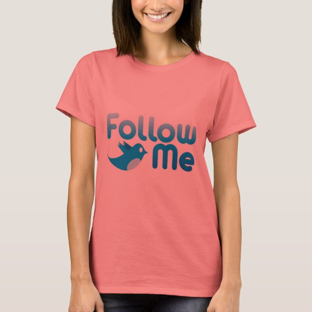 Camiseta Siga-me no Twitter Sr. Funny Parody (Frente)