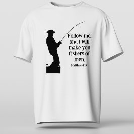 Camiseta Siga-me Pescadores de Homens Mateus 4 19 Cristão