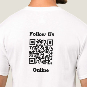 Camiseta Siga-nos a mensagem online com o código QR T-Shir