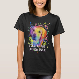 Camiseta Siga o Humor do Retriever do Ouro de Regras do Our