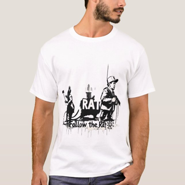 Camiseta "Siga o rato - persiga seu próprio caminho" (Frente)