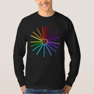 Camiseta Siga o seu coração de artista artístico lápis de