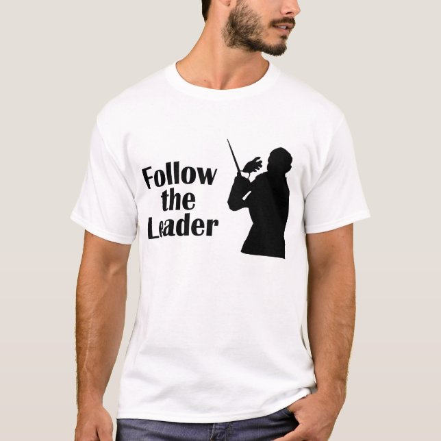Camiseta Siga o t-shirt do condutor do líder (Frente)