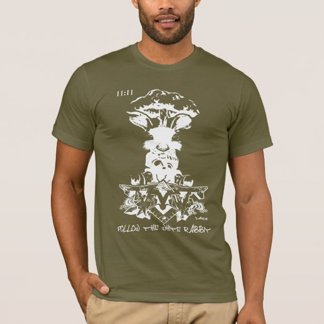 CAMISETA SIGA OS GRAFITES BRANCOS DO DMT DO 11:11 DO COELHO (Frente)