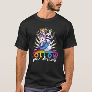 Camiseta Siga os seus sonhos, animais