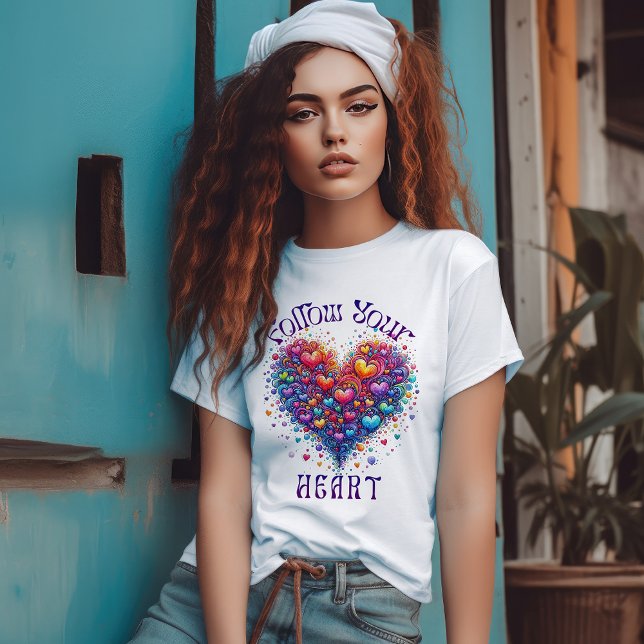 Camiseta Siga seu coração (Criador carregado)