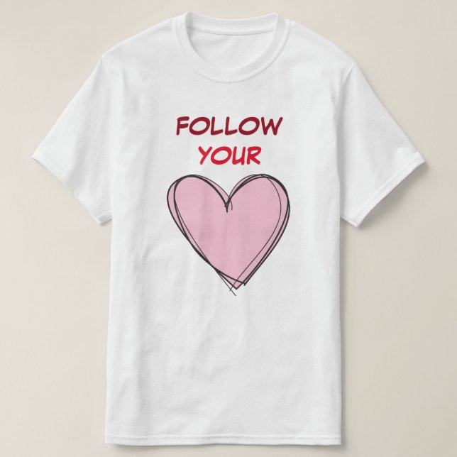 CAMISETA SIGA SEU CORAÇÃO (Frente do Design)