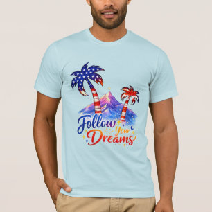Camiseta Siga Seus Sonhos Palmeira Patriótica Bella